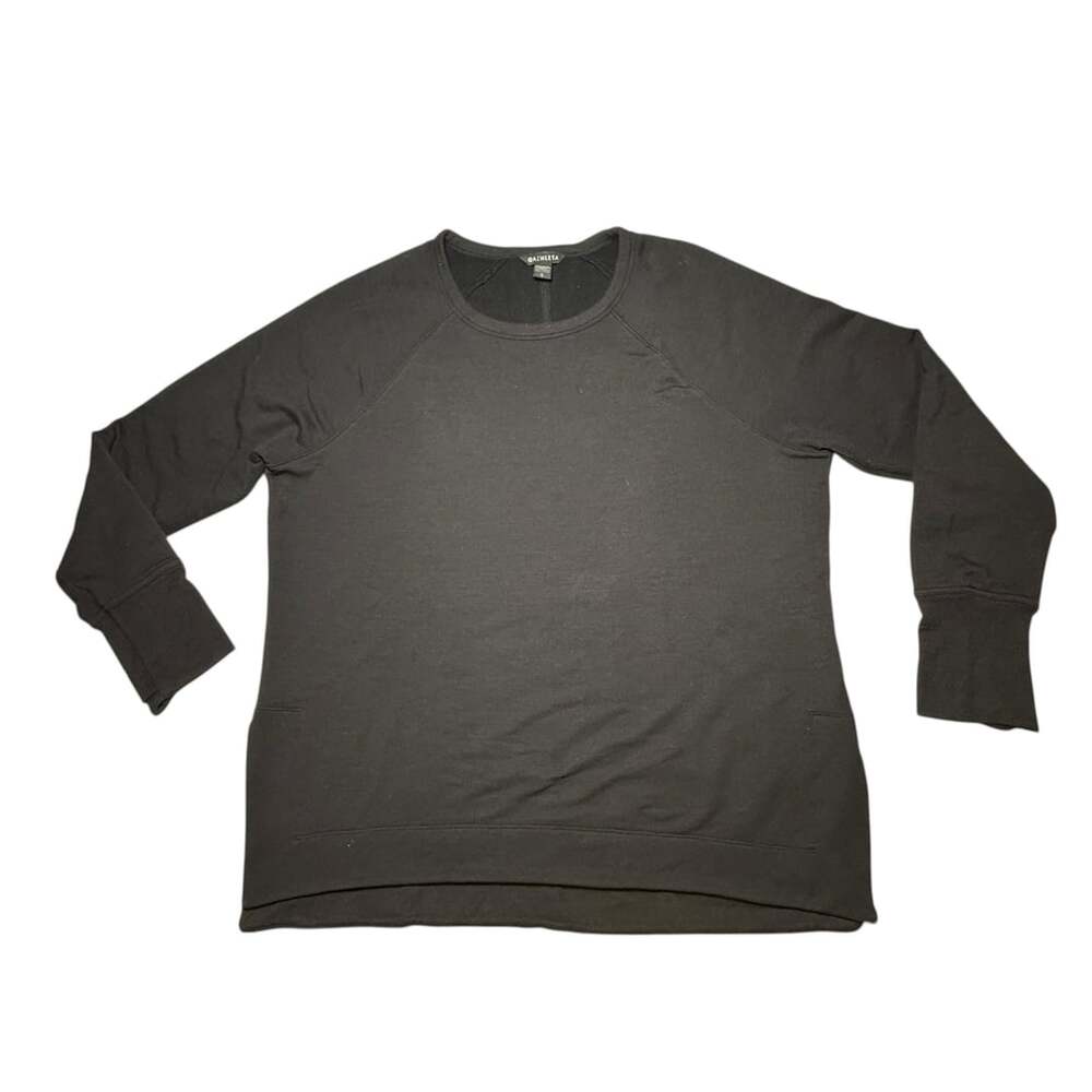 Athleta Sweatshirt Size L Black Tencel Blend Pullover